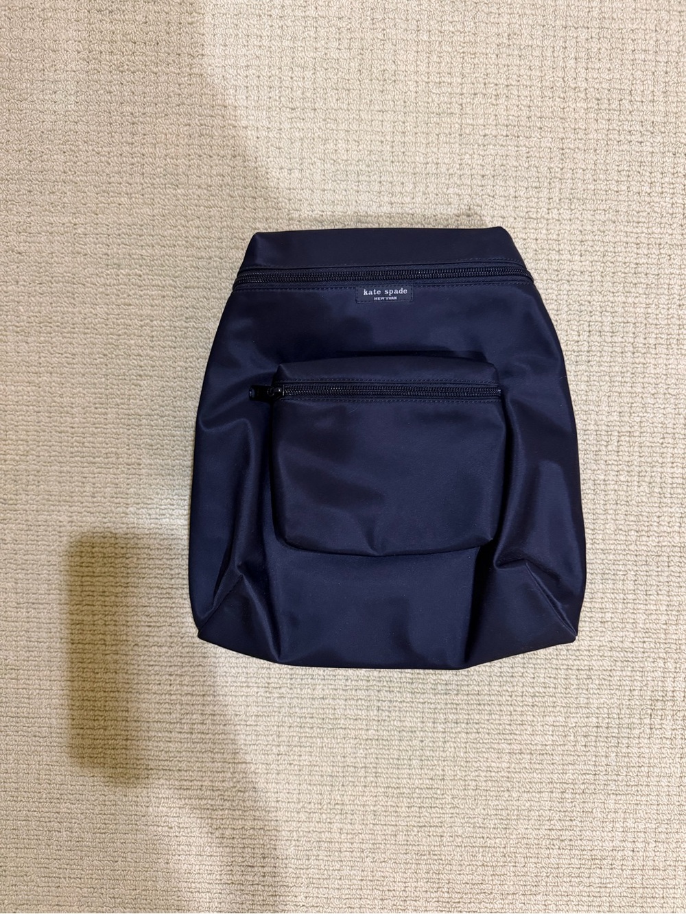 kate spade black nylon backpack with front pocket